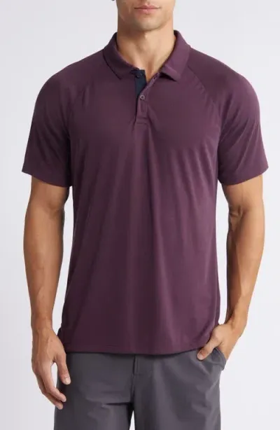 Zella Ace Piqué Performance Golf Polo In Purple Plum