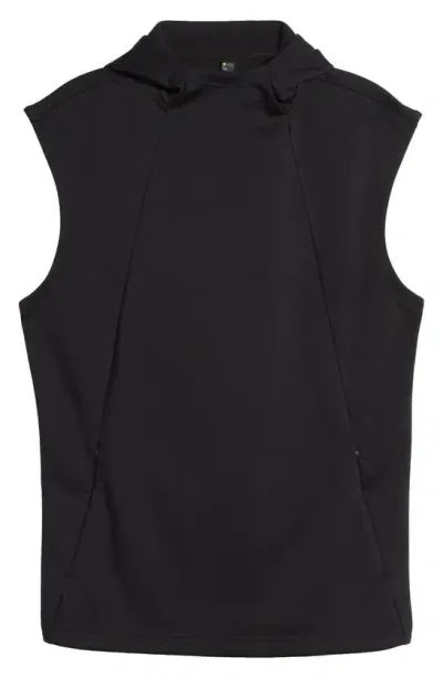 Zella Arch Sleeveless Hoodie In Black