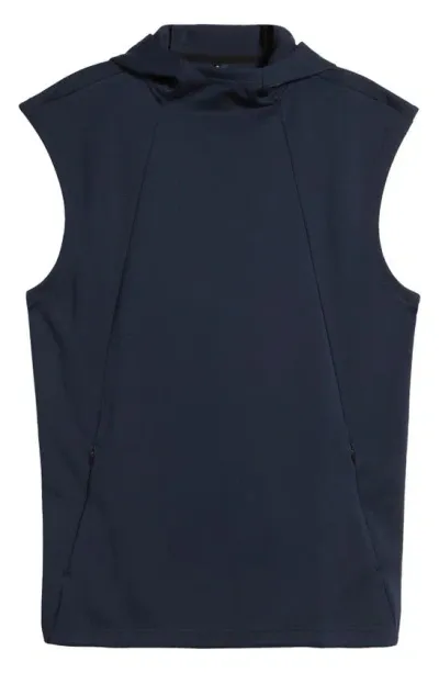 Zella Arch Sleeveless Hoodie In Navy Eclipse