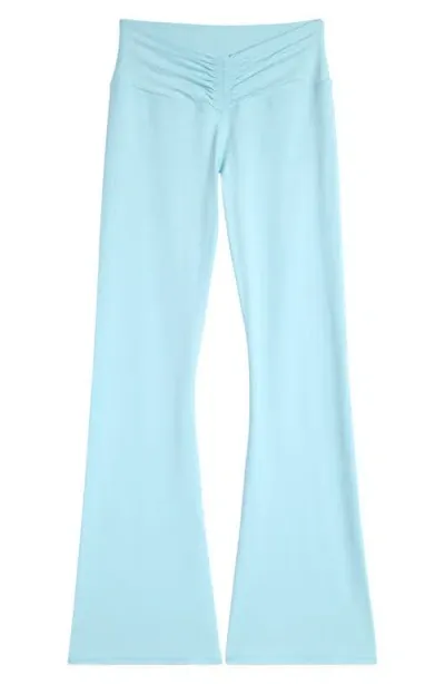 Zella Girl Kids' Friday Vibes High Waist Flared Leggings In Blue Aqua