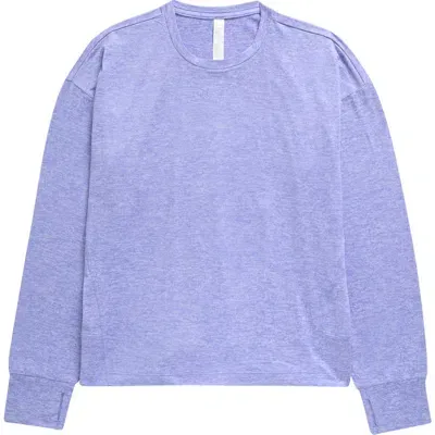 Zella Girl Kids' Restore Oversize Long Sleeve T-shirt In Purple Calluna