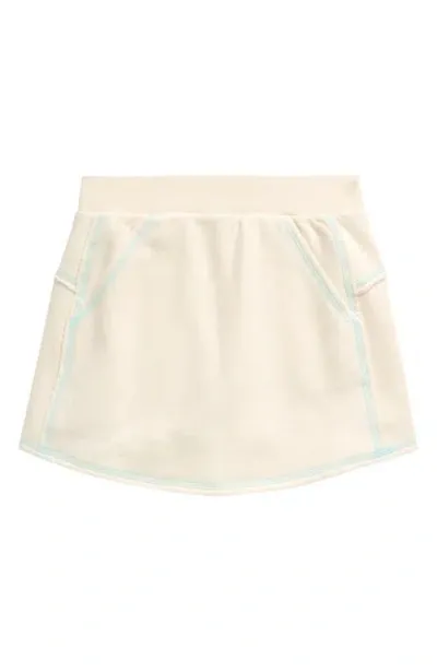 Zella Girl Kids' Runyun Sweat Skort In White Whisper