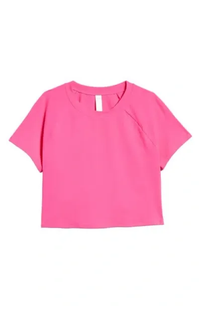 Zella Girl Kids' Spiral Back Twist Cutout T-shirt In Pink Glimmer