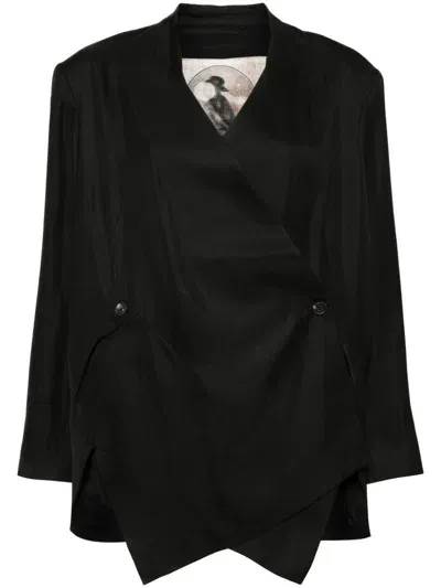 Ziggy Chen Asymmetric Long Sleeve Blazer In 0 4