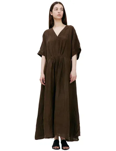 Ziggy Chen Brown Linen Dress