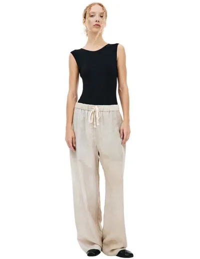 Ziggy Chen Stright Leg Trousers In Beige