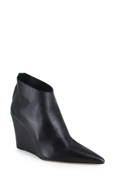 Zigi Elina Pointed Toe Bootie In Black Leather