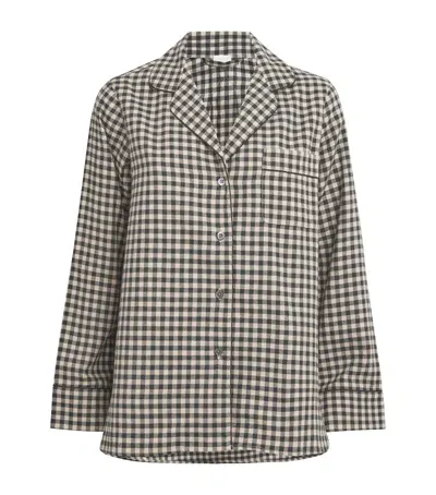 Zimmerli Cotton-wool Check Pyjama Set In Black