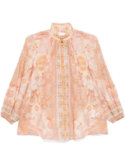 Zimmermann Billow Shirt In Neutrals