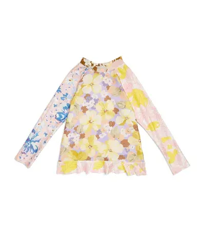 Zimmermann Kids' Floral Pop Rash Top In Multi