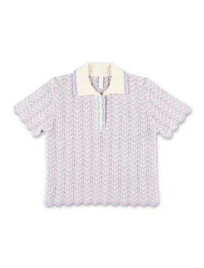 Zimmermann Kids' Halliday Knit Polo In Multicoloured