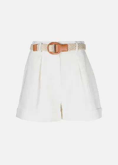 Zimmermann August Cuffed Shorts In White