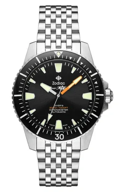 Zodiac Men's Super Sea Wolf Pro-diver Automatic Stainless Steel Watch