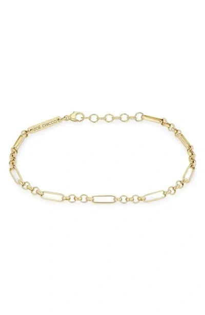 Zoë Chicco 14k Yellow Gold Heavy Metal Mixed Rolo & Paperclip Link Bracelet