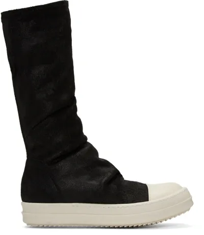 Rick Owens Black Sock High-top Sneakers