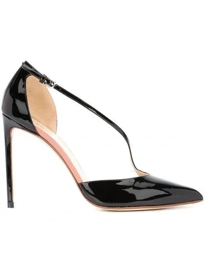 Francesco Russo Buckle-strap Stiletto Pumps In Black