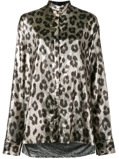 Haider Ackermann Metallic Leopard Print Blouse