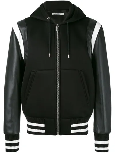 Gucci College-jacke Mit Kapuze In Black