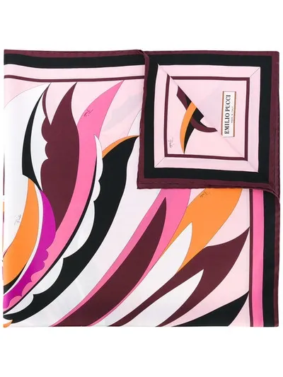 Emilio Pucci Fiore Maya Printed Scarf In Multicolour