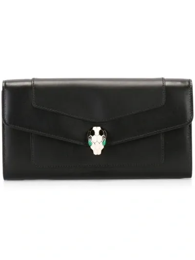 Bulgari 'serpenti Forever' Wallet In Black