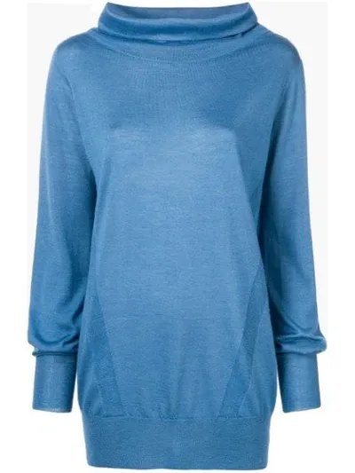 Eleventy Knitted Sweatshirt In Blue