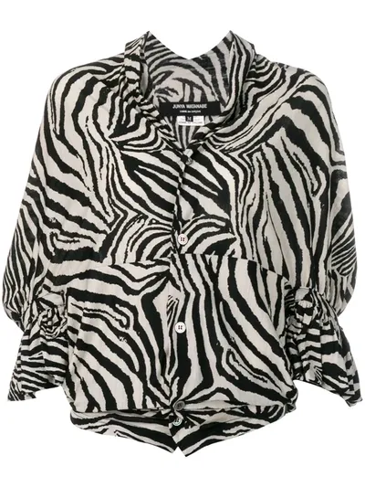 Pre-owned Junya Watanabe Zebra Striped Top In Black