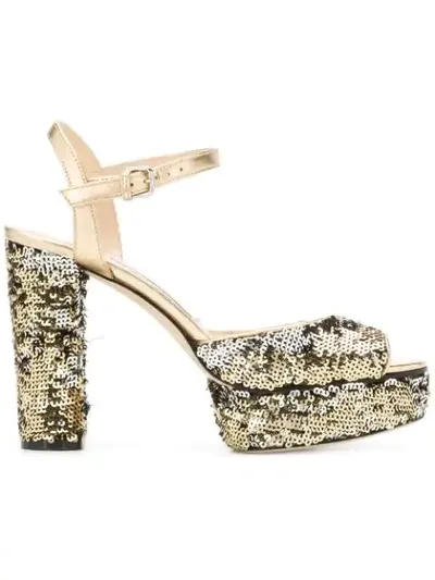 Jimmy Choo Peachy 105 Sandals In Gold