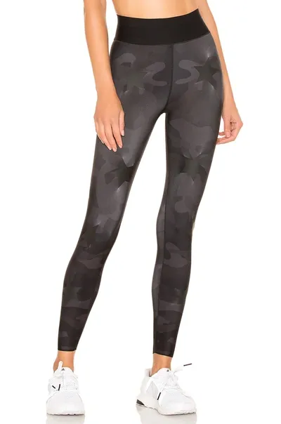 Ultracor Ultra High Silk Camo Knockout Legging In Nero Matte Nero