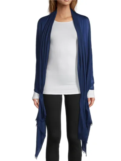 Sofia Cashmere Lightweight Cashmere Scarf In Navy