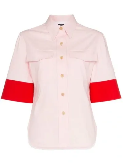 Calvin Klein 205w39nyc Contrast Sleeve Shirt In Pink