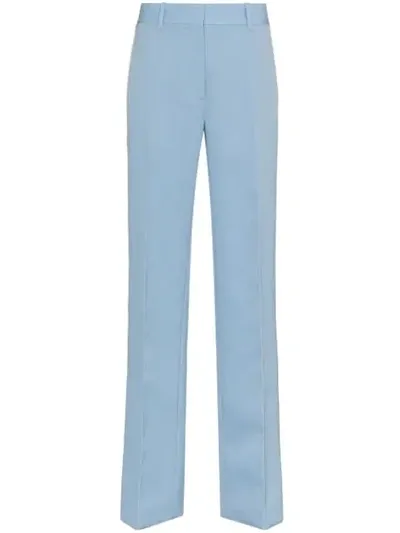 Calvin Klein 205w39nyc Contrasting Stripe High-rise Trousers In Blue