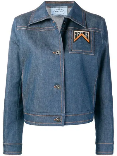 Prada Schmale Jeansjacke In Denim