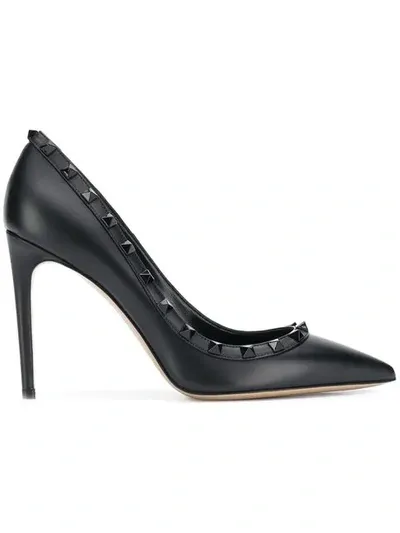 Valentino Garavani Rockstud 100mm Pumps In Black