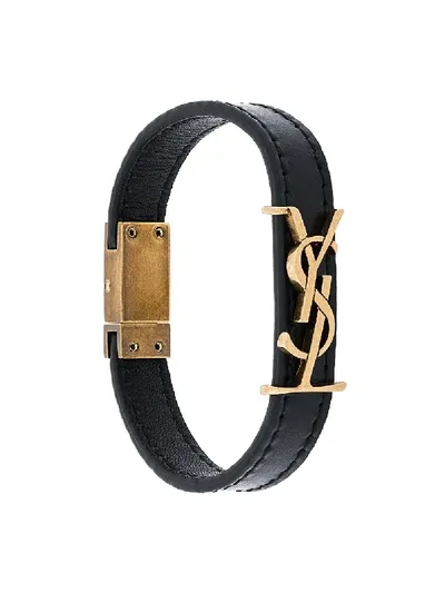 Saint Laurent 'monogram' Armband In Black