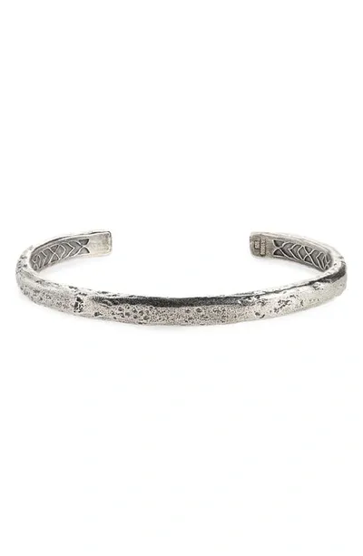 John Varvatos Sterling Silver Small Distressed Cuff