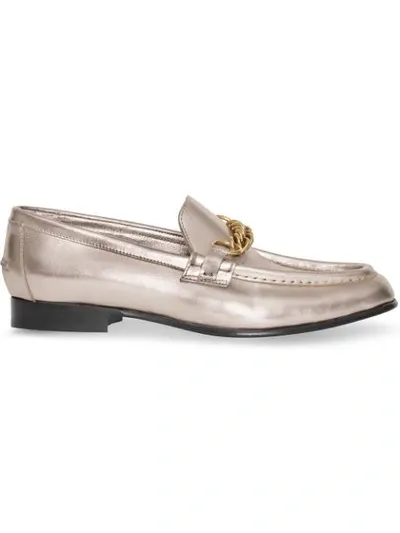 Burberry The Metallic Leather Link Loafer