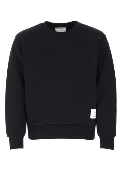 Thom Browne Navy Stripe Crewneck Sweatshirt