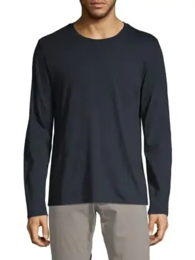 Vince Men's Long Sleeve Tee In Coastal Blue