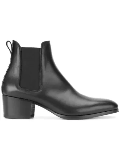 Bottega Veneta Block Heel Chelsea Boots In Black