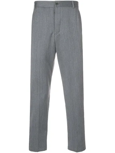 Thom Browne Rwb Stripe Unconstructed Chino In Med Grey