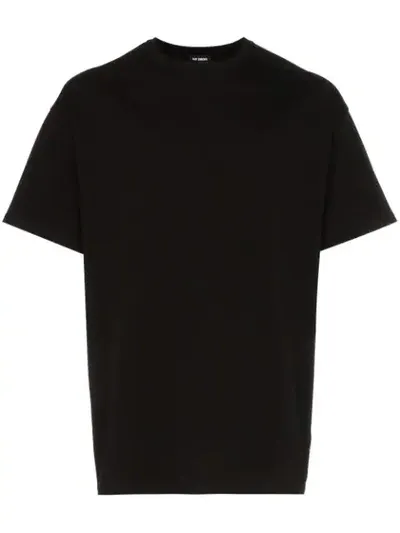 Raf Simons Rear Graphic Print Cotton T-shirt In Black