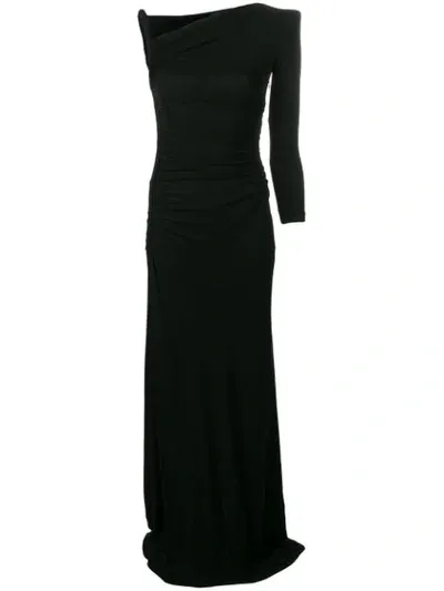 Dsquared2 Asymmetric Long Dress In Black