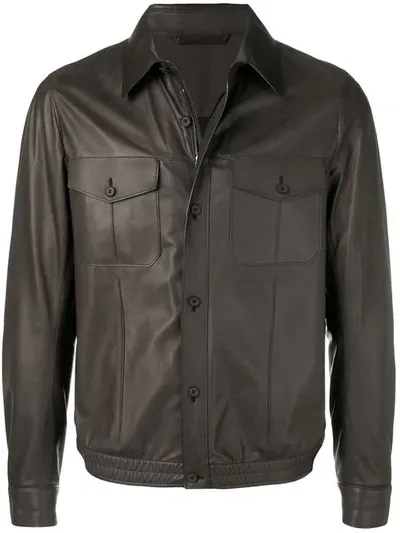 Ermenegildo Zegna Shirt Jacket In Brown