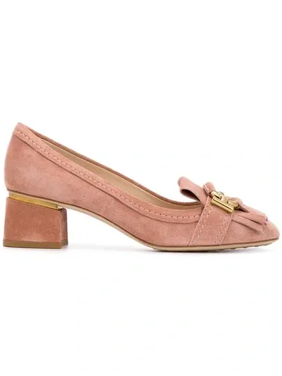 Tod's Pumps Mit Zierlasche In Pink