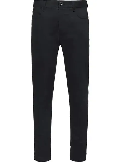 Prada Skinny Stretch Jeans In Black