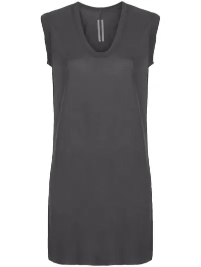 Rick Owens Oversized Tank Top In Grey