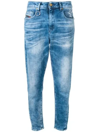 Diesel Cropped Boyfriend Jeans In Blue