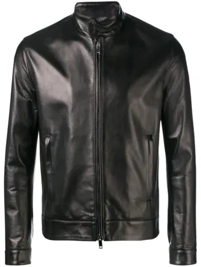 Valentino Funnel Neck Jacket In Black