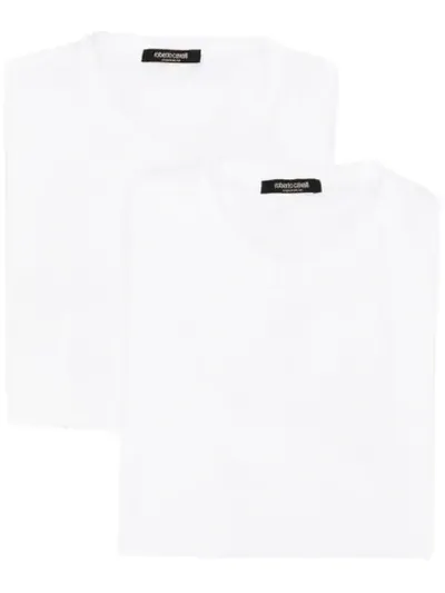 Roberto Cavalli Logo T-shirt In White