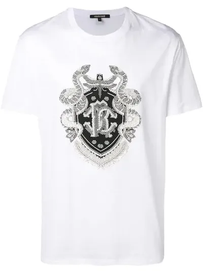 Roberto Cavalli Embroidered T-shirt In White